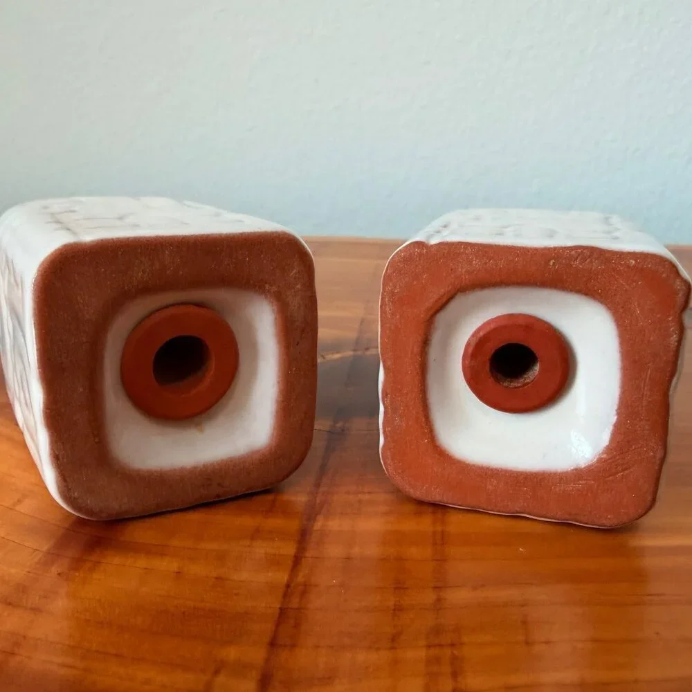 Frankoma Pottery, Set of 2 Aztec Salt & Pepper Shakers